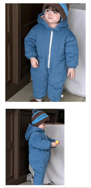 Ultra-Warm Baby Fleece Hooded Romper