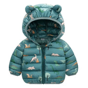 Kids' Dinosaur Hooded Down Jacket