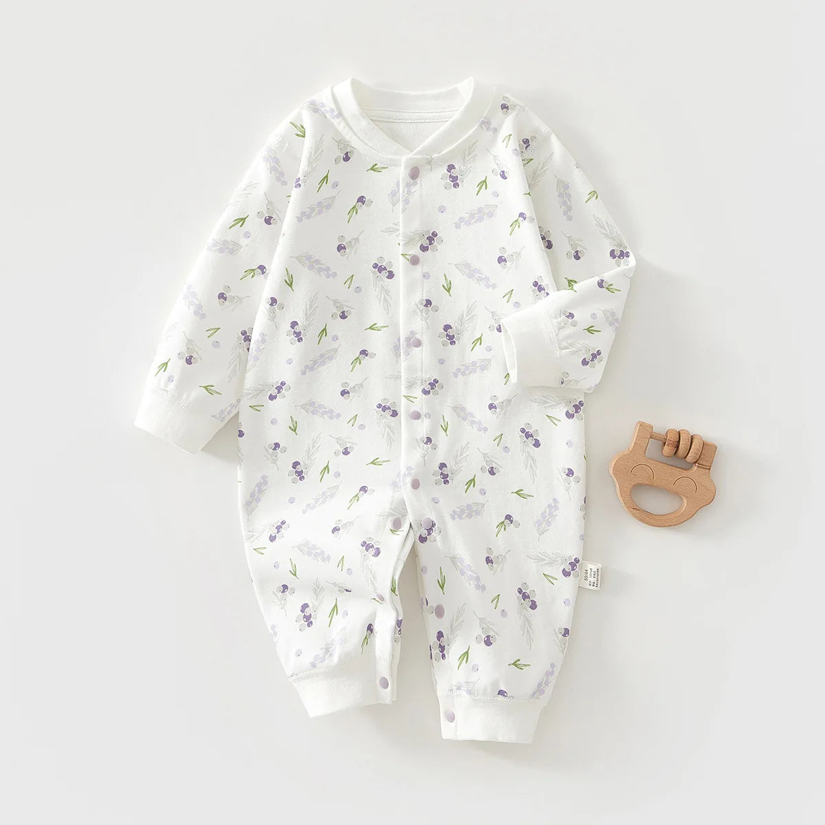 AYNIGIELL Baby Clothes Spring Autumn Pure Cotton Underwear Newborn Onesie Romper Long Sleeve Loungewear Outfit Bodysuit