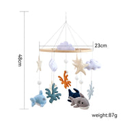 Wooden Crib Mobile Baby Bed Bell Rattle Toy
