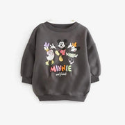 Girls Cartoon Print Hooded Sweatshirt