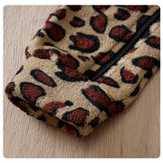 Cozy Leopard Baby Hooded Romper