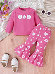 Baby Girls' Printed Top & Pants Set