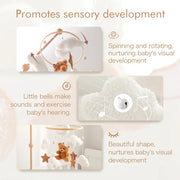 Wooden Crib Mobile Baby Bed Bell Rattle Toy