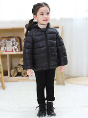 Kids' Dinosaur Hooded Down Jacket