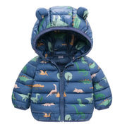 Kids' Dinosaur Hooded Down Jacket