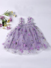 Floral Embroidery with Headband Dress