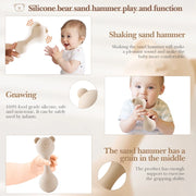 Bear Beat Silicone Teether Rattle