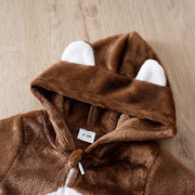 Adorable Bear-Themed Winter Baby Romper