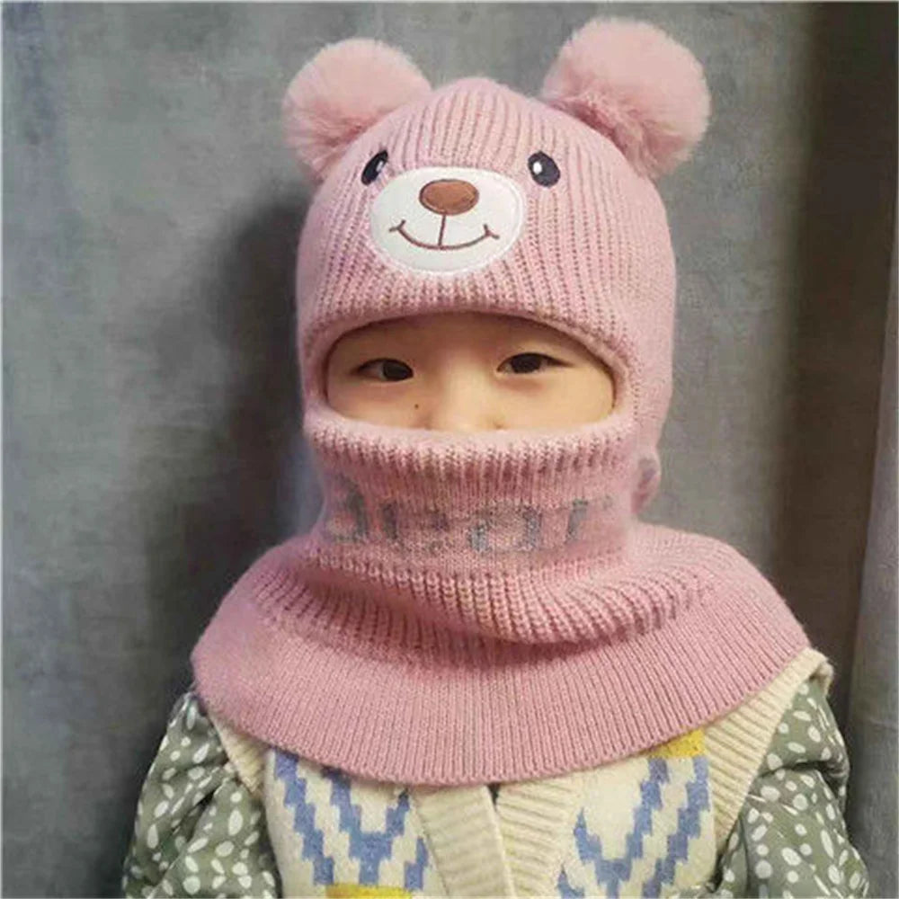 Cute Bear Winter Hat & Neck Warmer