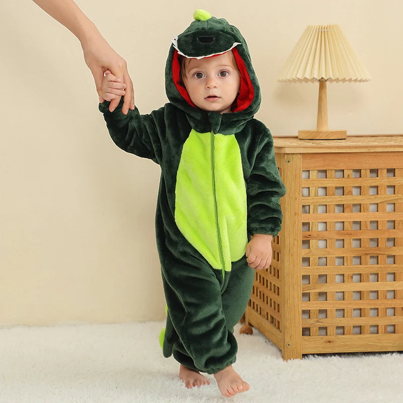 Baby Winter Hooded Romper Pajamas
