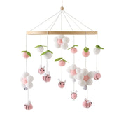 Wooden Crib Mobile Baby Bed Bell Rattle Toy
