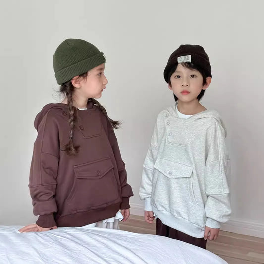 Casual Loose Cotton Hooded Pullover