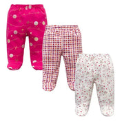 3-Pack Newborn Cotton Footed Pants