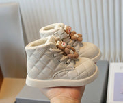 Winter Plaid Snow Boots for Little Girls