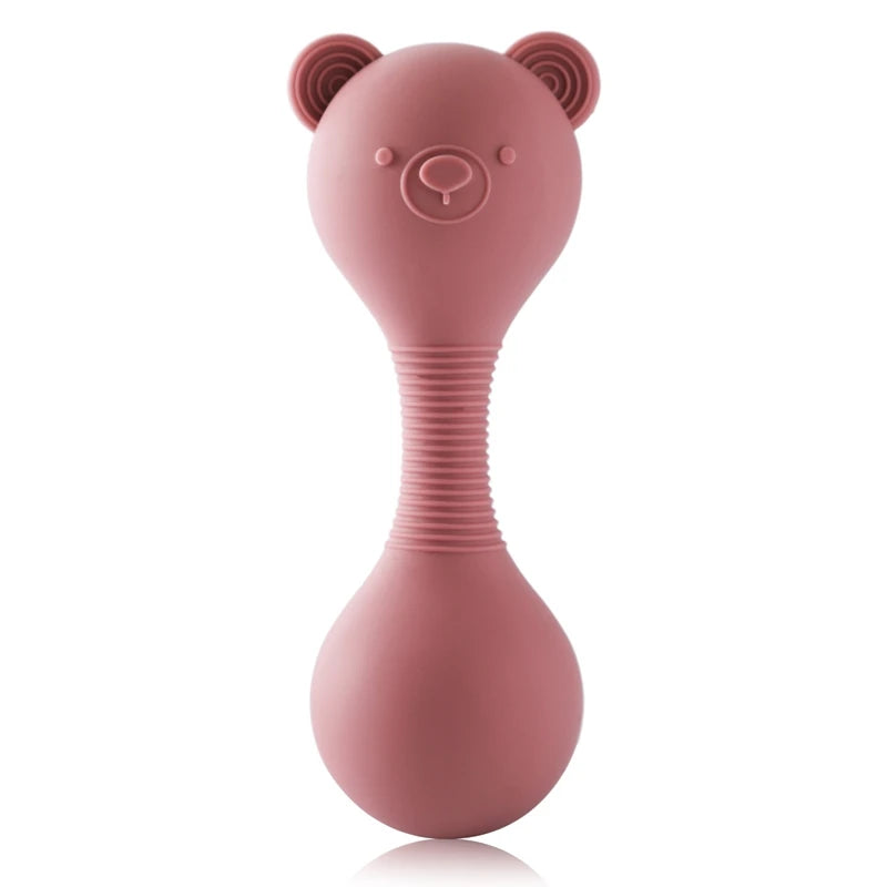 Bear Beat Silicone Teether Rattle