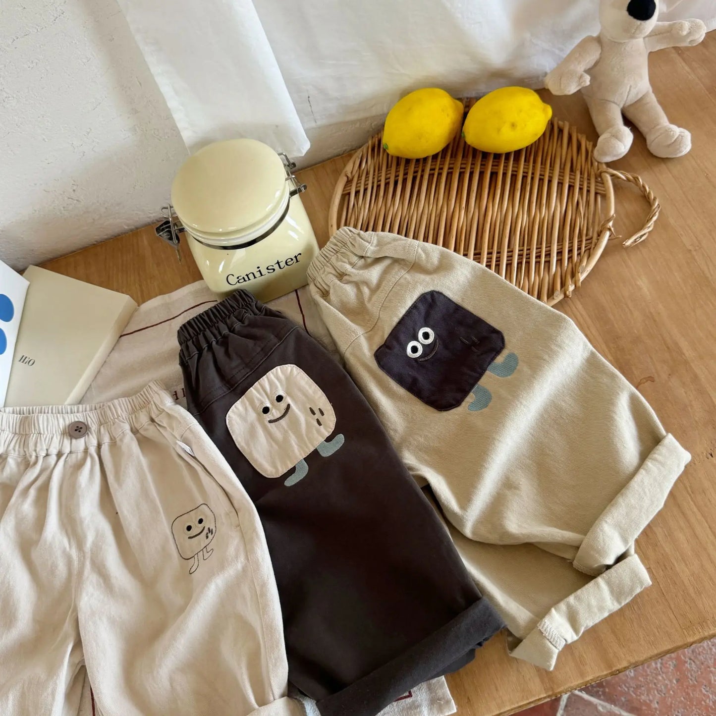 Kids' Cartoon Patch Harem Pants