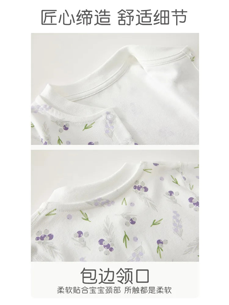 AYNIGIELL Baby Clothes Spring Autumn Pure Cotton Underwear Newborn Onesie Romper Long Sleeve Loungewear Outfit Bodysuit