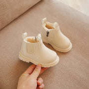 Little Boys Girls Ankle Leather Boots
