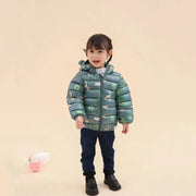 Kids' Dinosaur Hooded Down Jacket