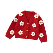 Sweet Long-Sleeve Baby Cardigan for Newborns