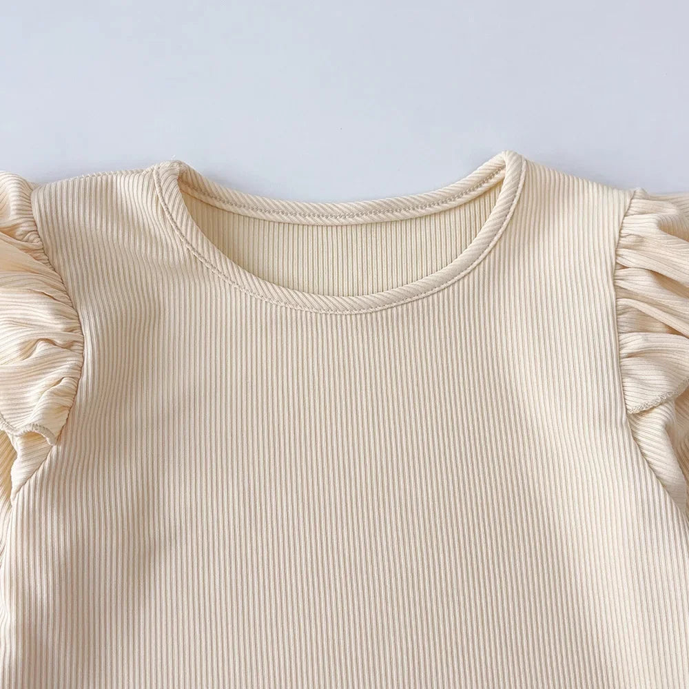Long Sleeve Top & Brown Pants Set
