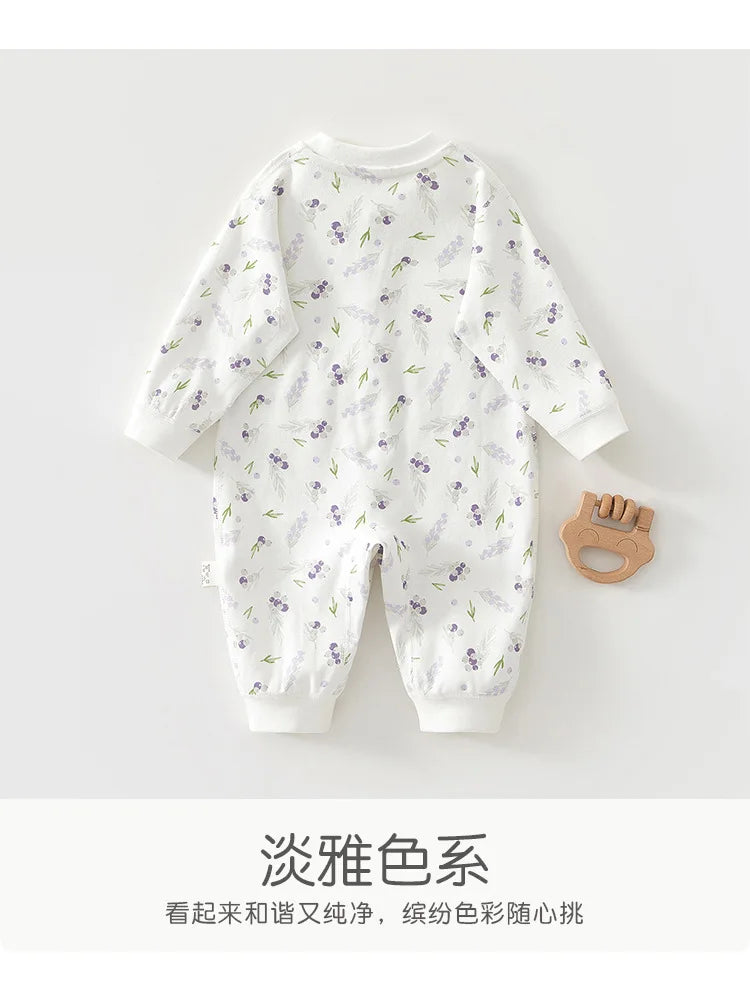 AYNIGIELL Baby Clothes Spring Autumn Pure Cotton Underwear Newborn Onesie Romper Long Sleeve Loungewear Outfit Bodysuit
