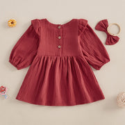Girls' Winter Knit Sweater Dress Set