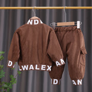 Kids' Cartoon Corduroy Tracksuit