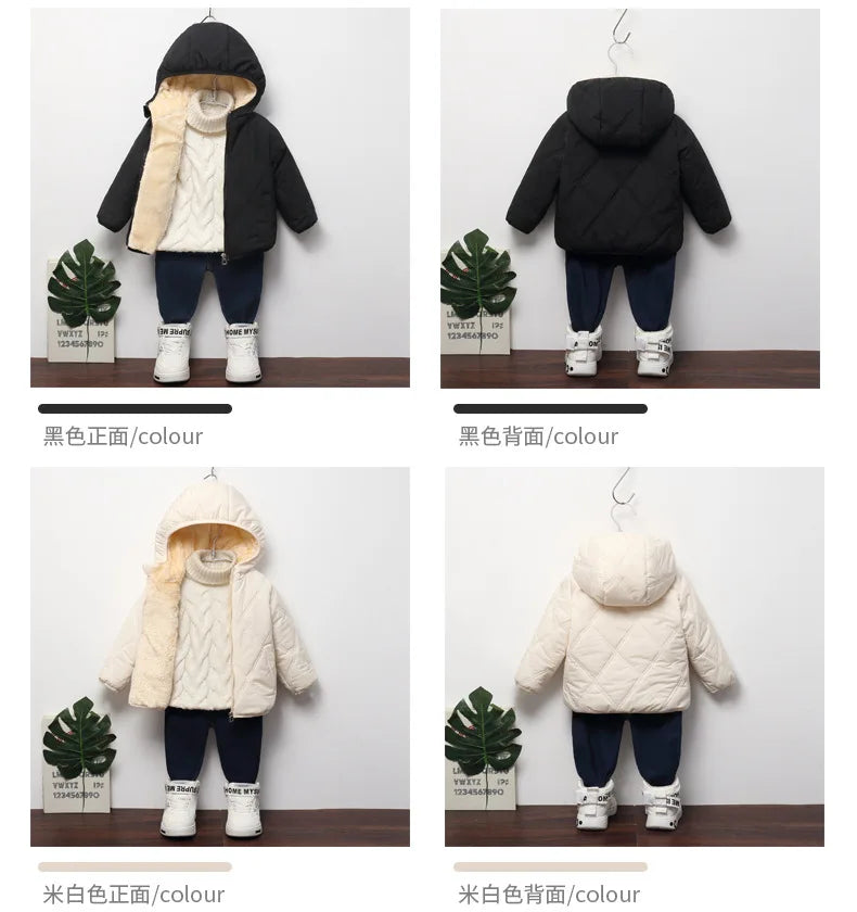 Lamb Wool & Velvet Thick Coat for Kids