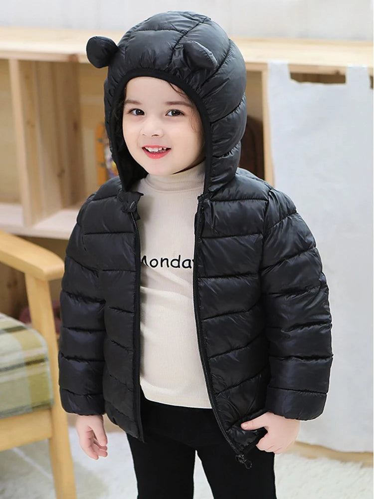 Kids' Dinosaur Hooded Down Jacket