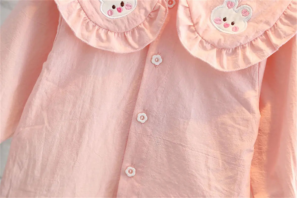 Baby Girls' Cute Top & Denim Pants Set
