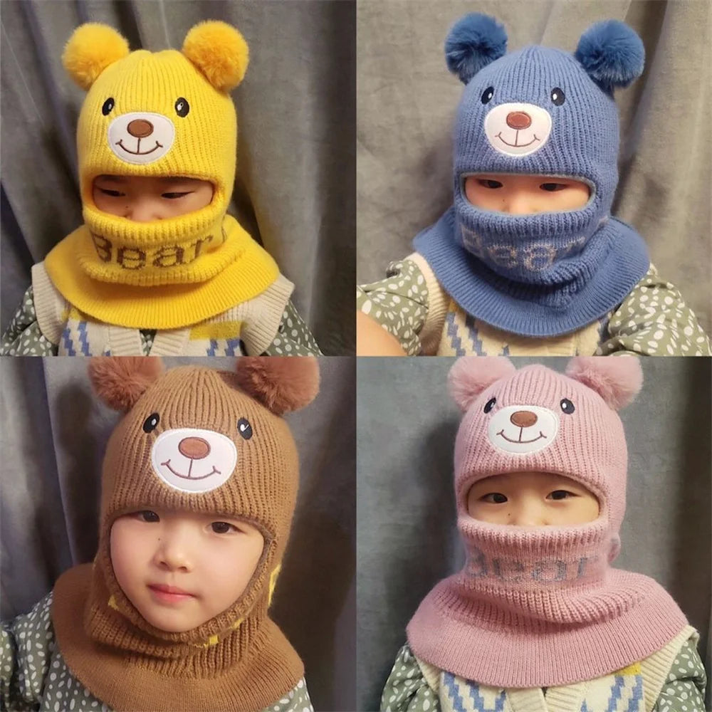 Cute Bear Winter Hat & Neck Warmer