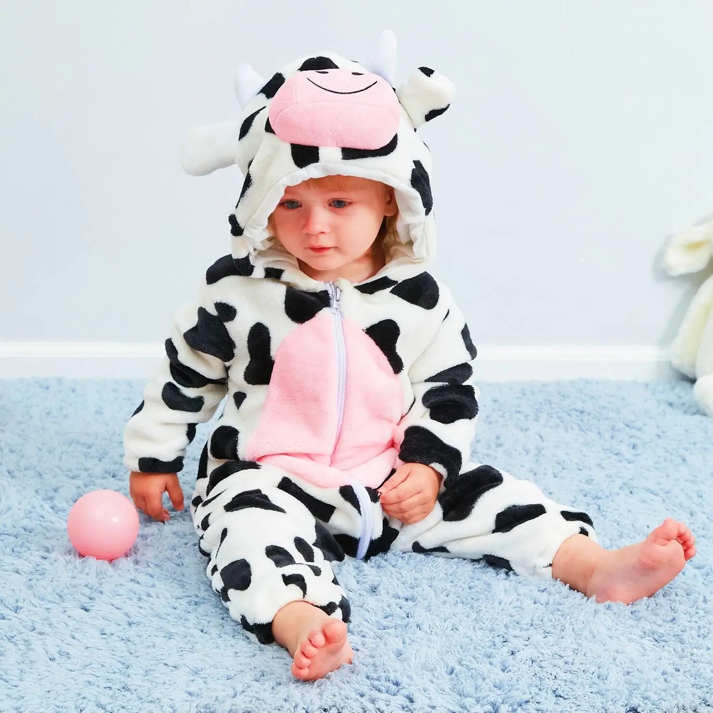 Baby Winter Hooded Romper Pajamas