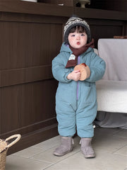 Ultra-Warm Baby Fleece Hooded Romper