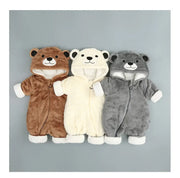 Warm Hooded Romper For Infants