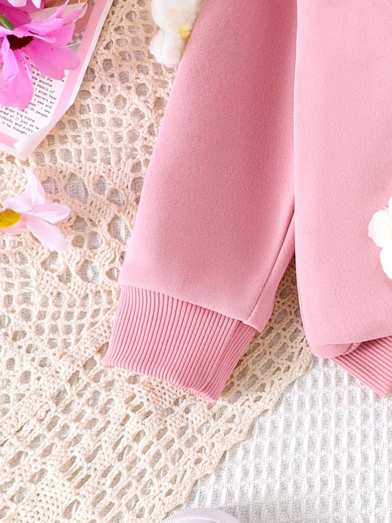 Baby Girls' Pink Flower  Pants Set