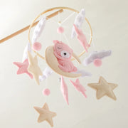 Wooden Crib Mobile Baby Bed Bell Rattle Toy