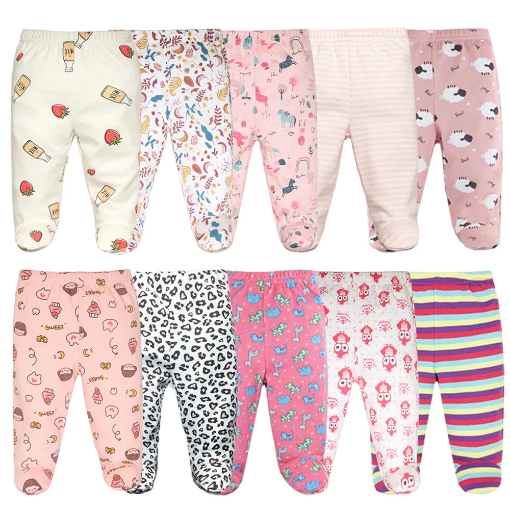 3-Pack Newborn Cotton Footed Pants