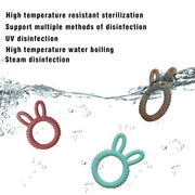 Happy Bunny Silicone Teether