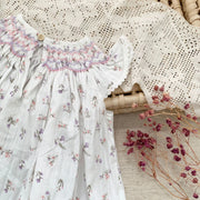 Smocked Ruffles Lace Girls Summer Beach Dress