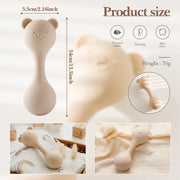 Bear Beat Silicone Teether Rattle