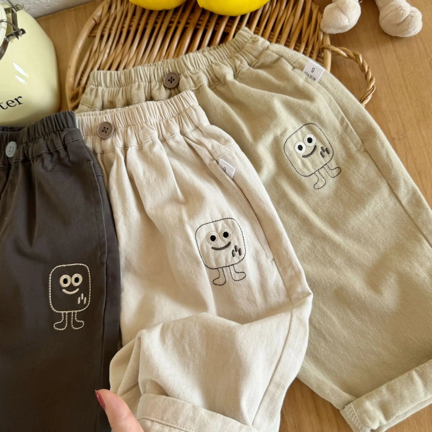 Kids' Cartoon Patch Harem Pants