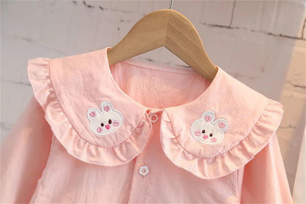 Baby Girls' Cute Top & Denim Pants Set