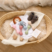 Bear Beat Silicone Teether Rattle
