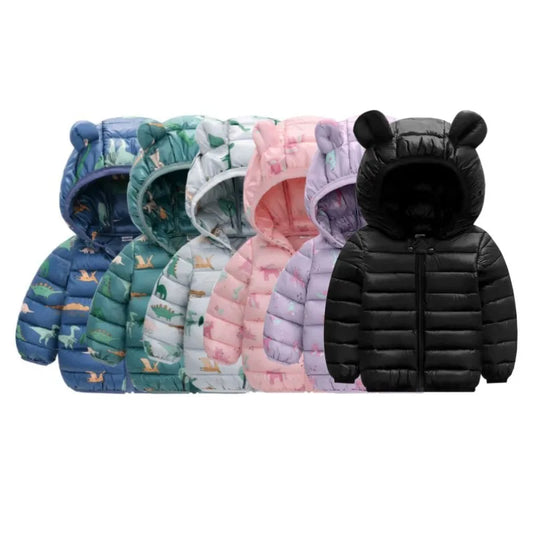 Kids' Dinosaur Hooded Down Jacket