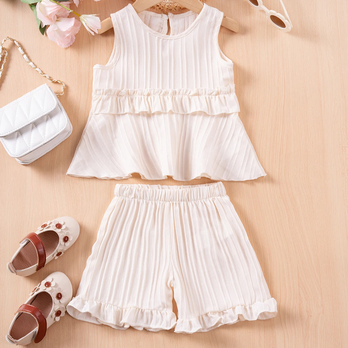 Two-Piece Sleeveless Top & Shorts