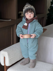Ultra-Warm Baby Fleece Hooded Romper