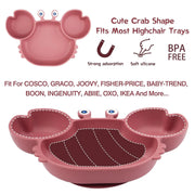 Crabby Meal Silicone Suction Plate