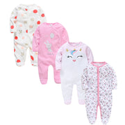 3/4 Pcs a lot Kavkas Baby Boy Rompers Newborn Cotton Girls Clothes Long Sleeve Summer Soft Jumpsuit O-neck 0-12m Onesie Clothing